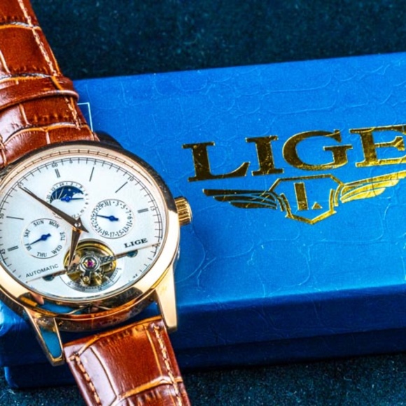 LIGE 6826 Belmont Automatic tourbillon Watch - Picture 8 of 9
